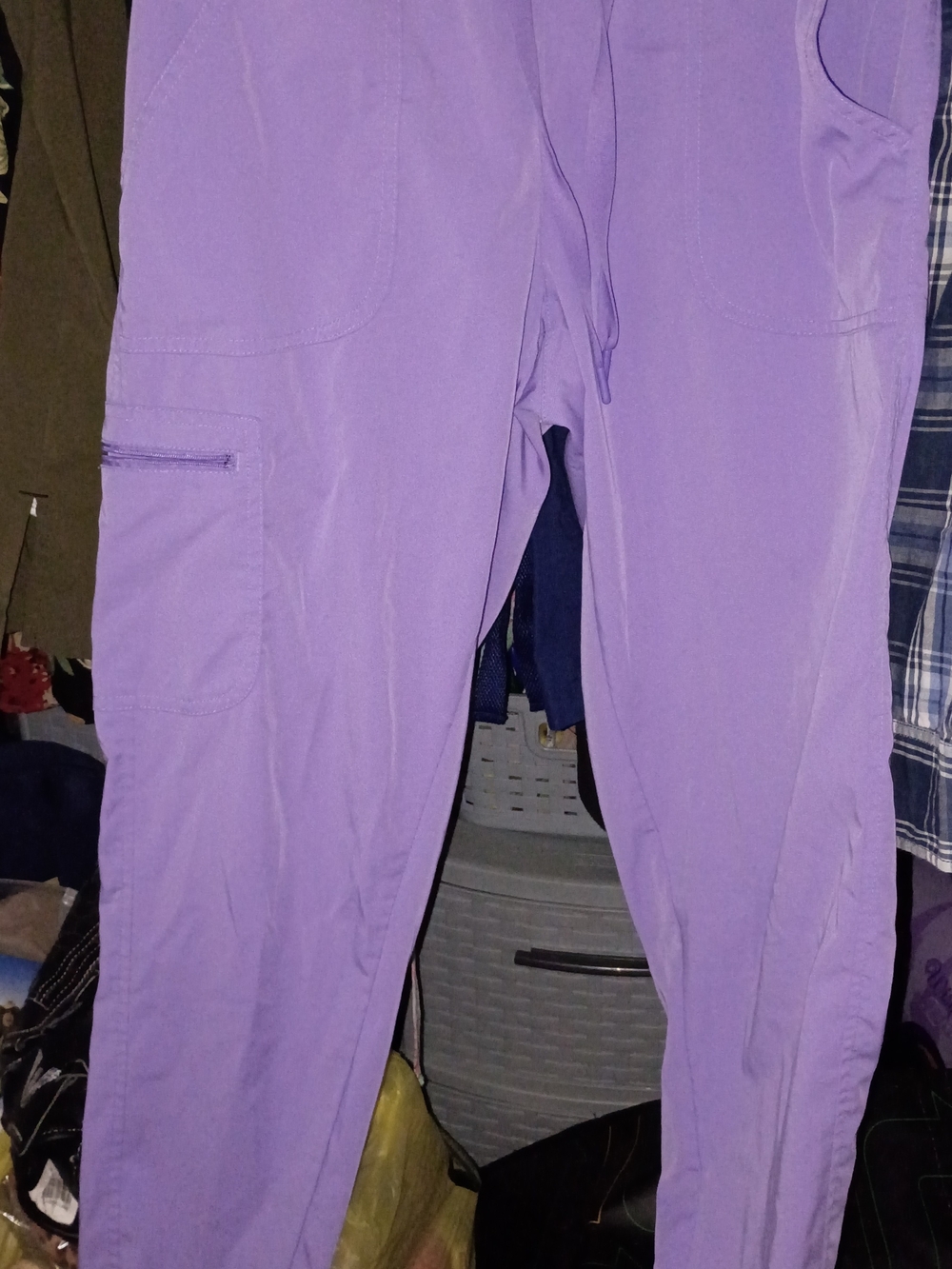 Light Purple Cargo Scrub Pants